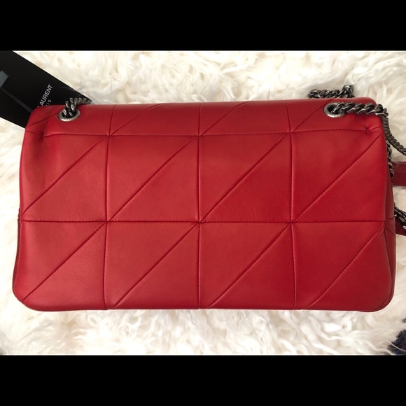 NWT Saint Laurent Patchwork Jamie Medium Bag, Red - Picture 11 of 12